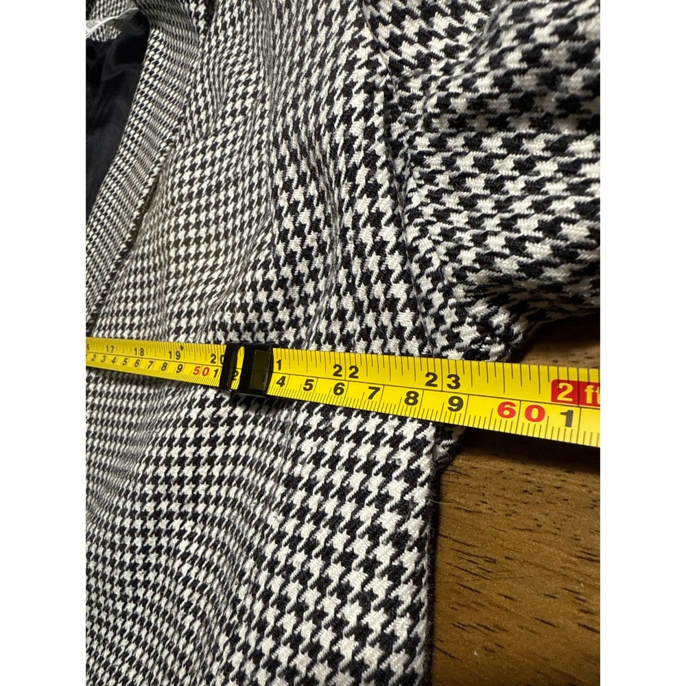Paradox Houndstooth Blazer Jacket Women's Size 16 Black White Oversized 90s - Picture 6 of 7